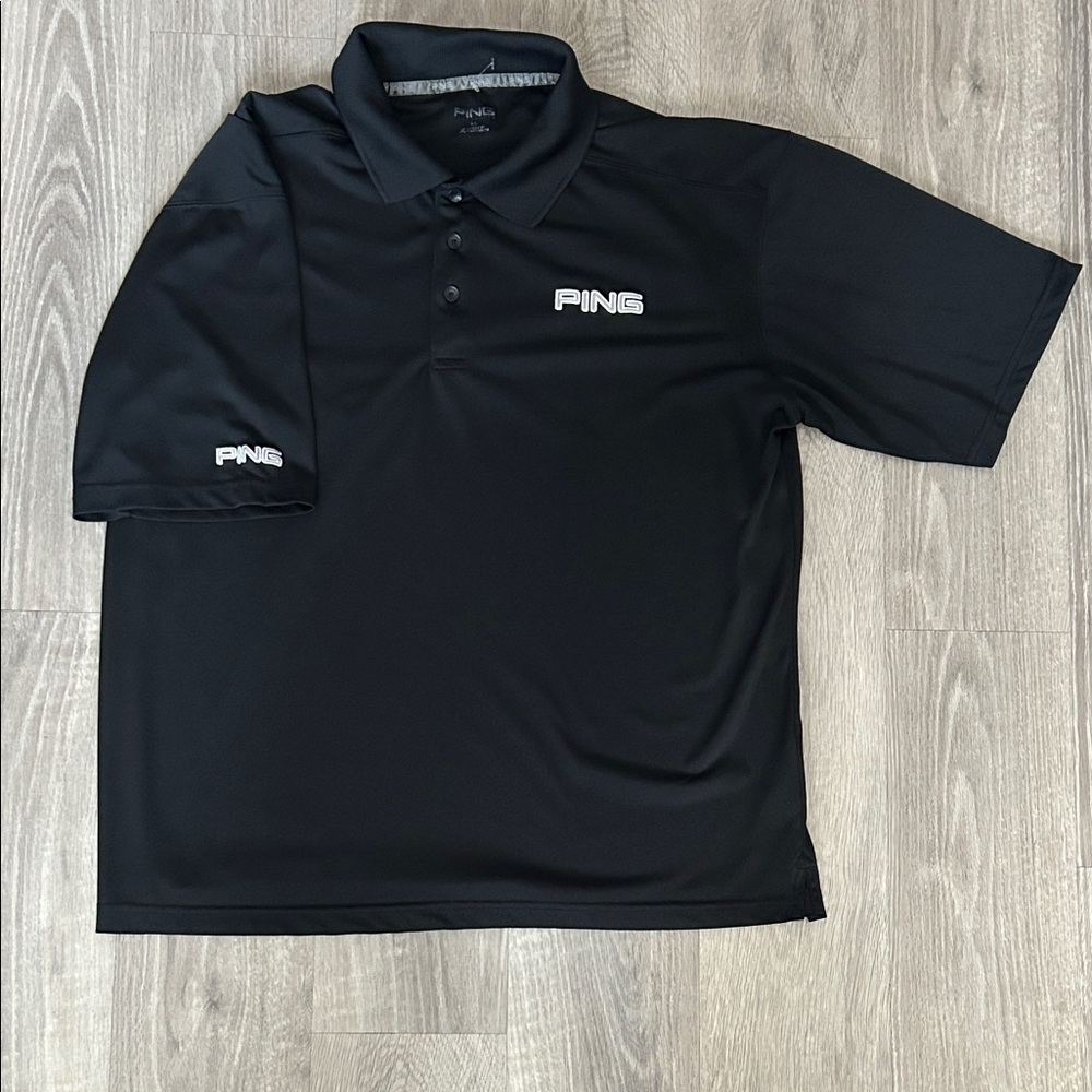 PING Men's golf Polo Shirt in Classic Black